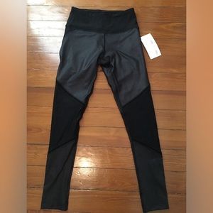 Mondetta Mesh/ Faux Leather Leggings NWT